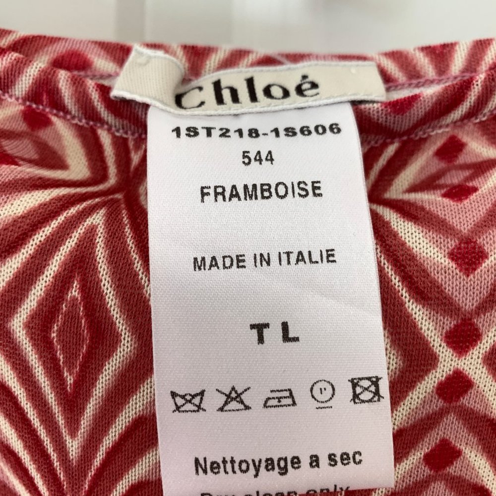 Vintage Red print Chloe 2-piece Viscose Knit Dress